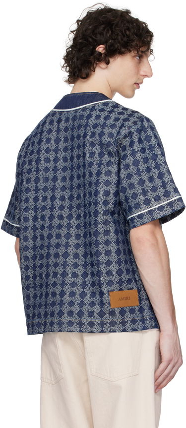 Риза AMIRI AMIRI MA Quad Baseball Denim Shirt Синьо | AMDNIR1042, 2