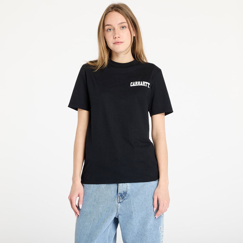 Тениска Carhartt WIP University Script Short Sleeve T-Shirt Черно | I034852.0D2XX