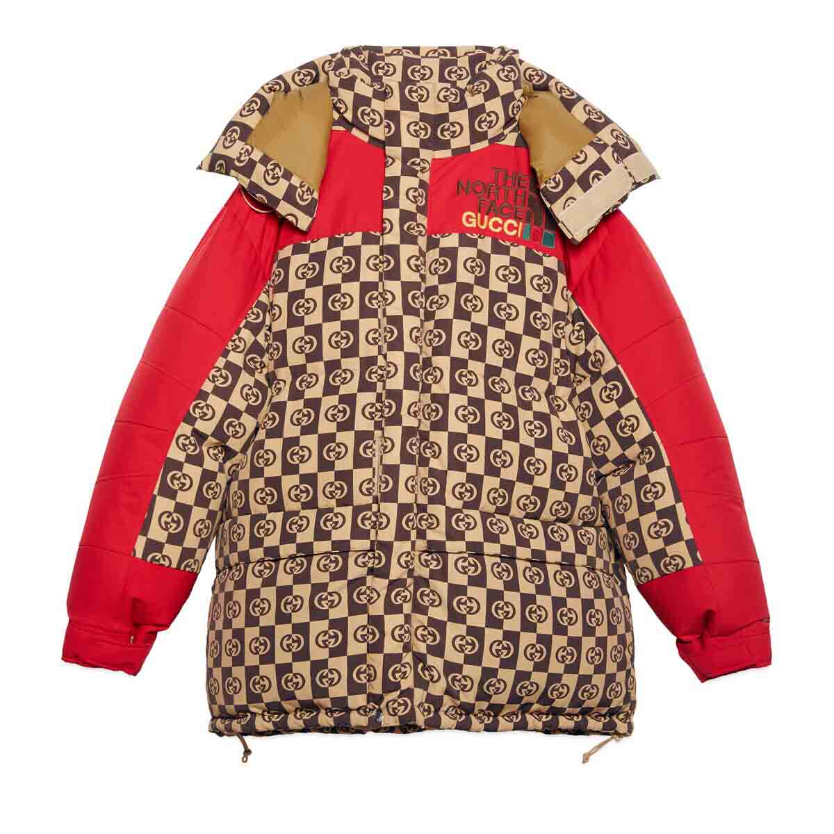 Палта Gucci The North Face x Down Coat Beige/Ebony Checkered Бежово | 663895 XAADK 2264, 0