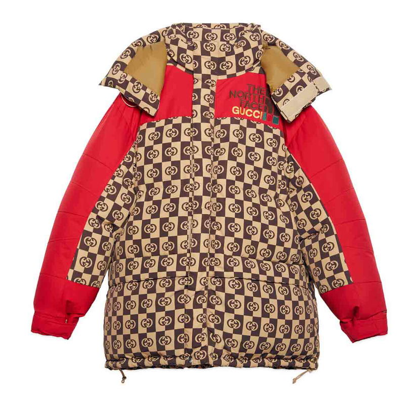 Палта Gucci The North Face x Down Coat Beige/Ebony Checkered Бежово | 663895 XAADK 2264