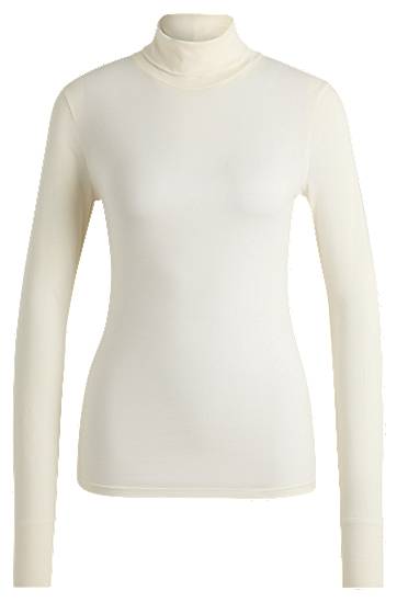 Slim Fit Rollneck Soft Jersey Top