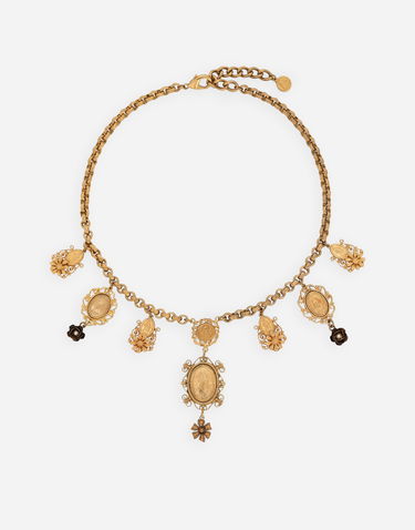 Колие Dolce & Gabbana Dolce & Gabbana Gold Metal Charm Necklace Металик | WNG6M2W0001ZOO00, 0