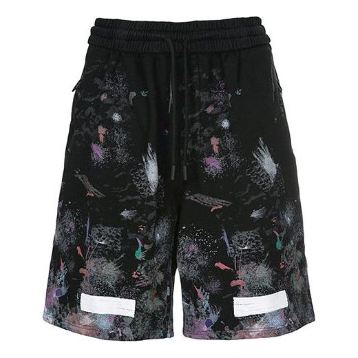 Къси панталони Off-White Splash Ink Pattern Shorts Черно | OMCB009F176190329901, 0