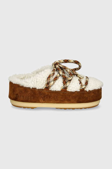 Кецове и обувки Moon Boot MB MULE SHEARLING Slippers Кафяво | 80D1460240.MA03, 1