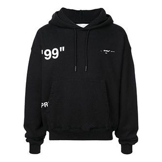 Суитчър Off-White Off-White Loose Fit Hoodie Черно | OMBB037R19B970011088, 0