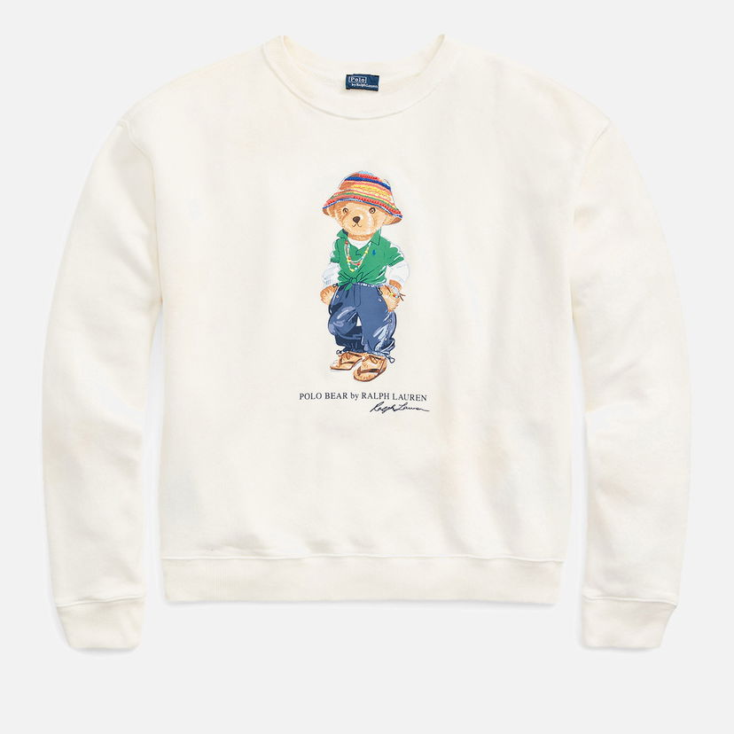 Суитчър Polo by Ralph Lauren Beach Bear Cotton-Jersey Sweatshirt Бяло | 211935618001