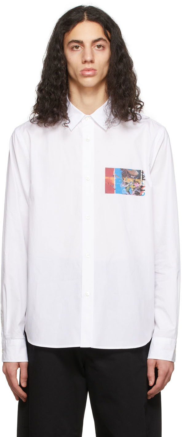 Риза KENZO Poplin Casual Shirt Бяло | FC55CH4035DE, 0