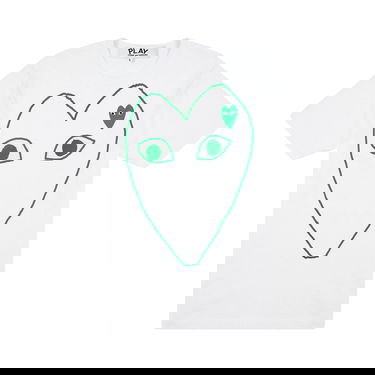 Тениска Comme des Garçons PLAY Green Emblem Outline T-Shirt Бяло | az t104 051 1, 1