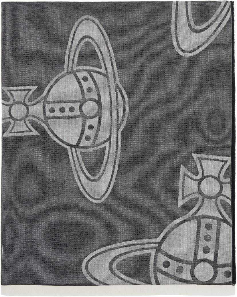 Шал Vivienne Westwood Paris Orb Stole Scarf Сиво | 81030154-W01B5-
