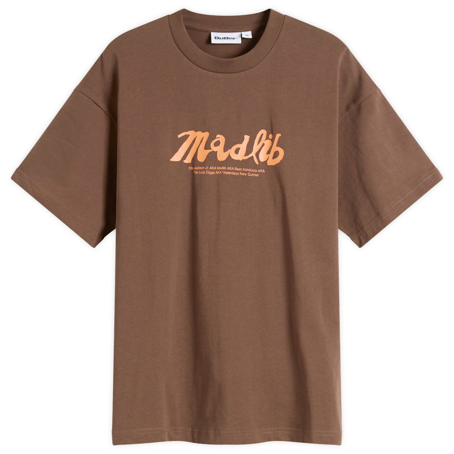 Тениска Butter Goods Madlib Alias T-Shirt Кафяво | BGMAD103-BRN, 1