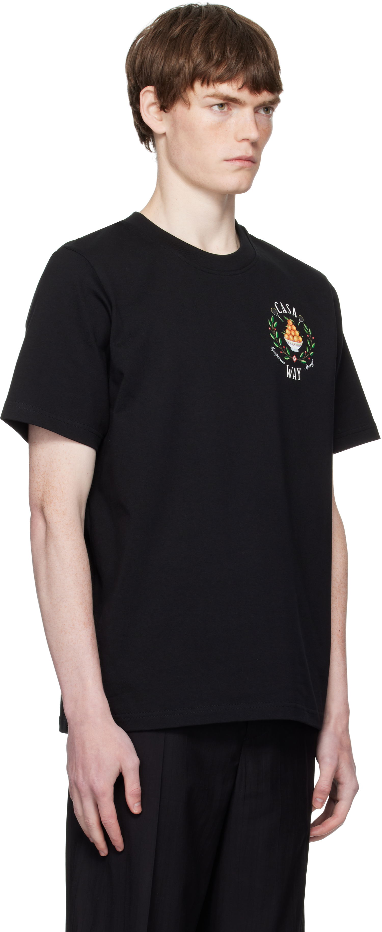 Тениска Casablanca Casablanca 'Casa Way' Graphic Short-Sleeve T-Shirt Черно | MPF25-JTS-001-27-EX-FLANNELS, 1