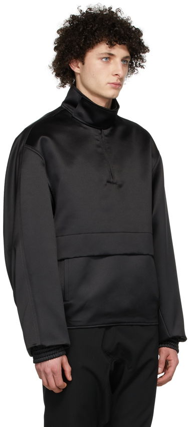 Суитчър We11done We11done Half-Zip Mock Neck Polyester Anorak Черно | WD-JK1-22-075-M-BK, 1