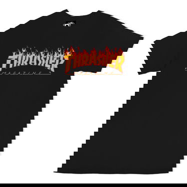 Тениска Thrasher Flame T-Shirt Черно | 110102BLK, 1