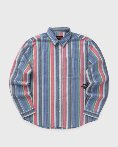 Риза Pleasures Chapel Striped Long Sleeve Button-Up Shirt Многоцветен | P25SU006-BLUE, 0