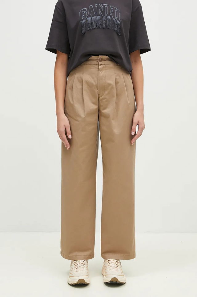 Leola High Waist Pleated Wide Leg Chinos