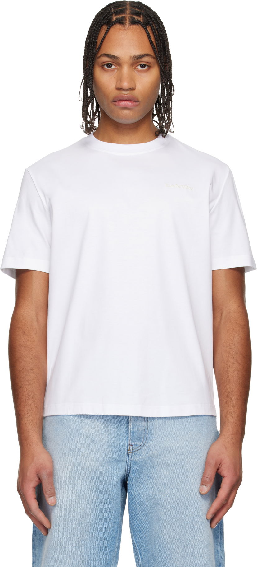 Тениска LANVIN Bouclette Logo T-shirt Бяло | RM-TS0115-J234-E25