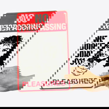 Домашен декор Pleasures Trespass Tin Sign Бяло | P24SP063 WHITE, 1
