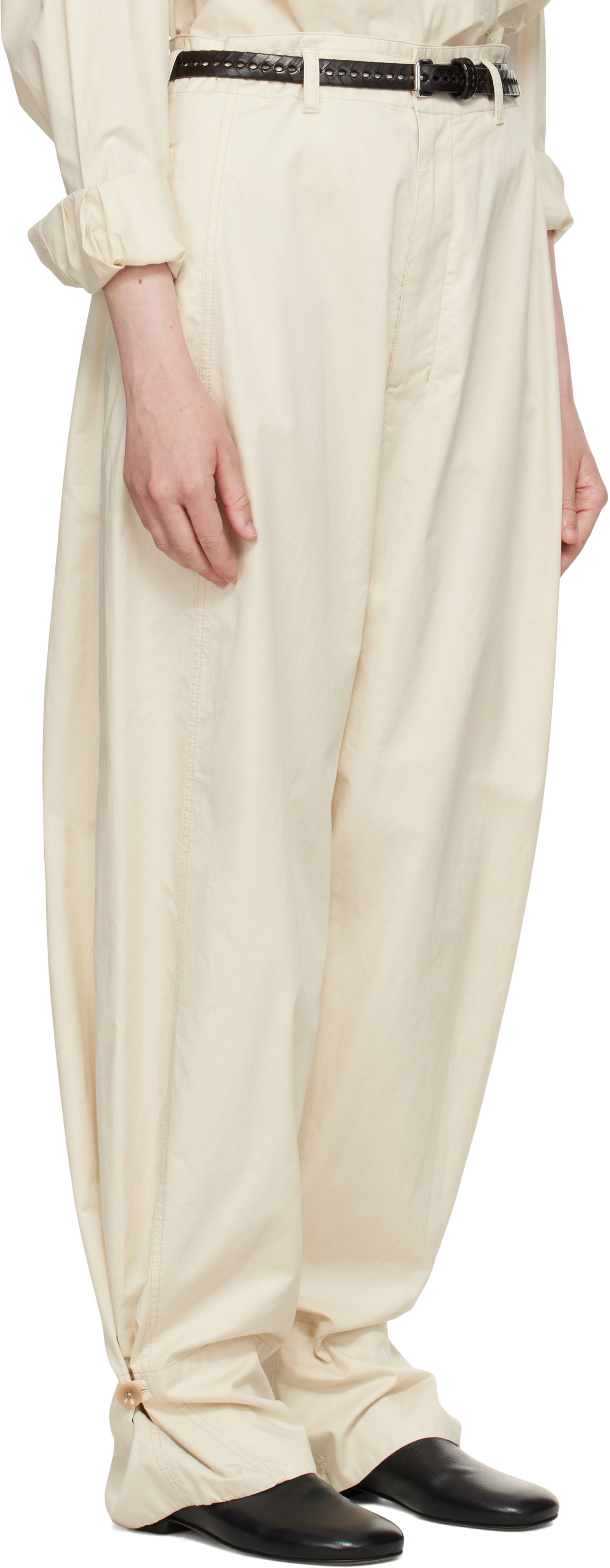 Панталони LEMAIRE Lemaire Soft Volume Trousers Бежово | PA1182 LF1207, 1