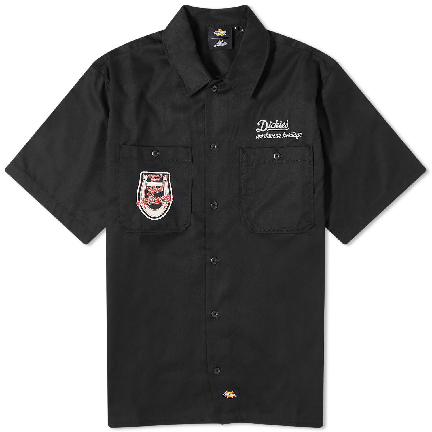 Риза Dickies END. x 'Motorworks' Work Shirt Черно | DK0A4YVT, 0