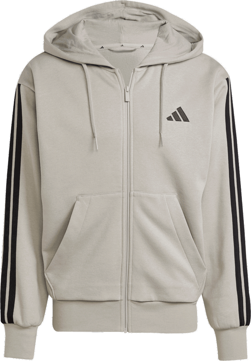 Суитчър adidas Performance Sportswear Essentials Three Stripes Full-Zip Fleece Hoodie Бежово | jx0747