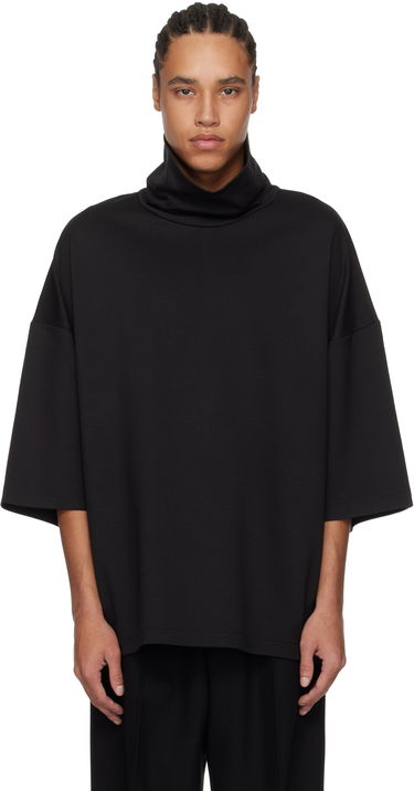 Пуловер Fear of God Fear of God High Neck Short Sleeve Sweatshirt Черно | FGE250-519VIS, 0