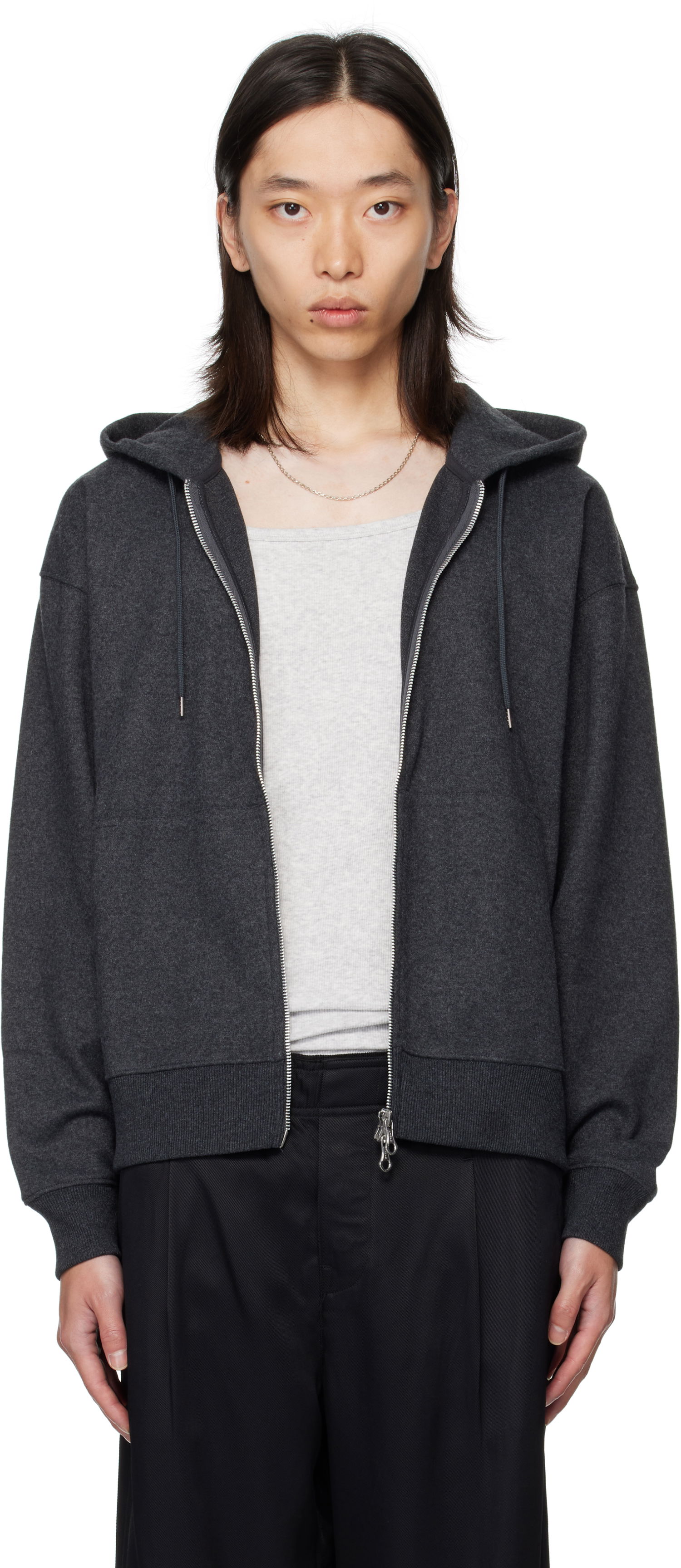 Суитчър OUR LEGACY OUR LEGACY Rascal Zip-Up Hoodie Сиво | M4256RC, 0