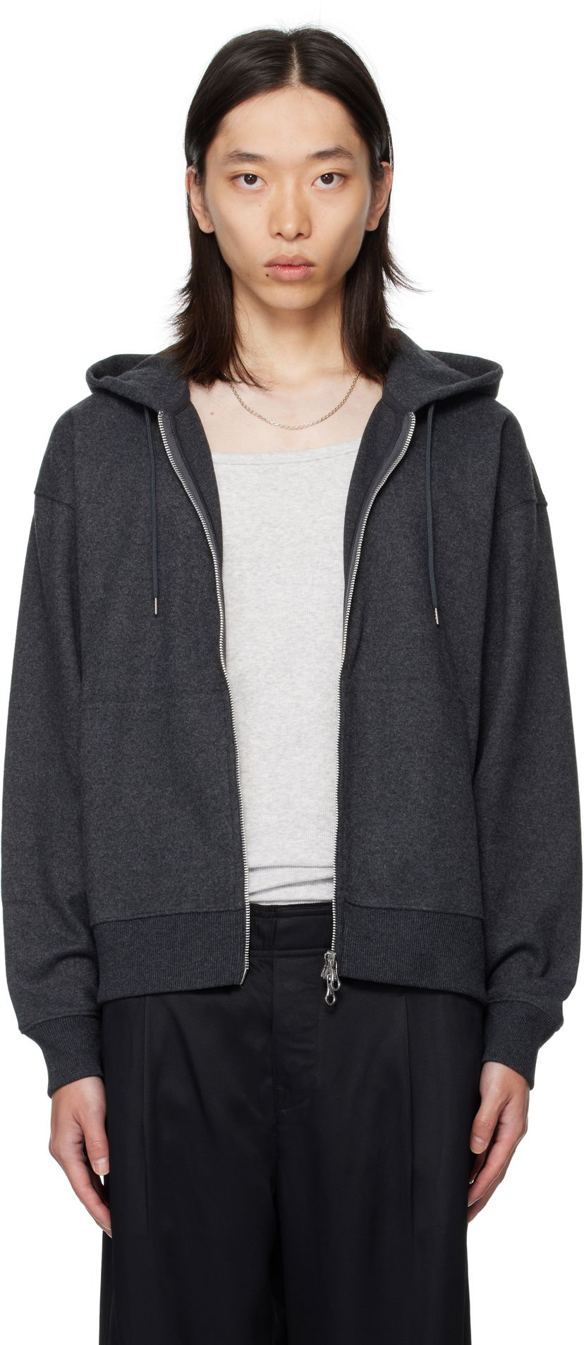 Суитчър OUR LEGACY OUR LEGACY Rascal Zip-Up Hoodie Сиво | M4256RC