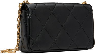 Дамска чанта Burberry Burberry Quilted Lambskin Strand Clutch Черно | 8111640, 2
