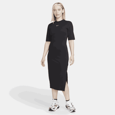 Pокля Nike Sportswear Essential Midi Dress Черно | DV7878-010, 0
