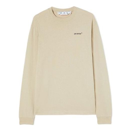Тениска Off-White Off-White Logo Printing Loose Fit T-Shirt Бежово | OMAB064S22JER0041710