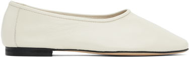 Кецове и обувки BY FAR Prudence Creased Ballerina Flats Бяло | MWFFC005LL002WH020PL, 0