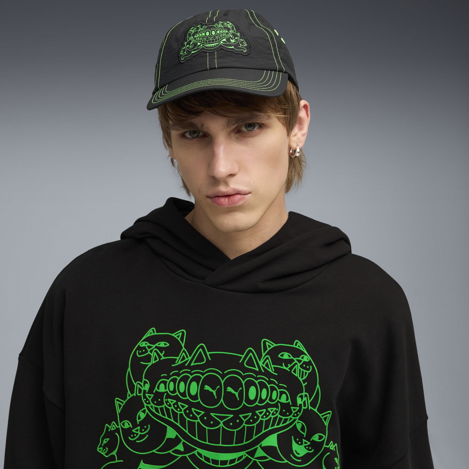 Шапка с козирка Puma RIPNDIP Dad Cap with Neon Green Details Многоцветен | 026595_01, 1