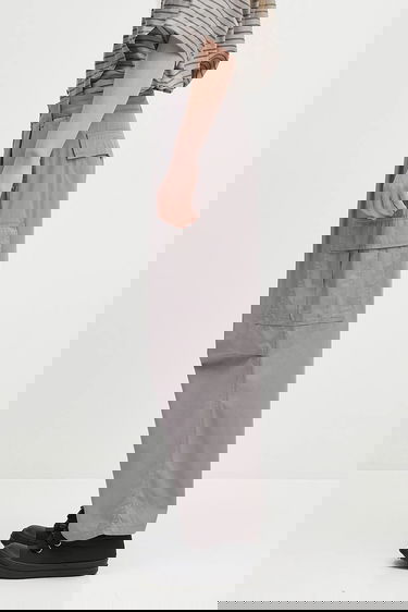 Карго панталони Carhartt WIP Cole Loose Fit Pleated Cargo Pants Сиво | I030477.2LR02, 1