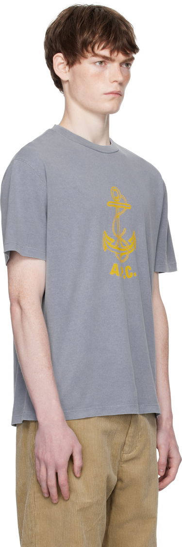 Тениска A.P.C. A.P.C. Davy Anchor Graphic Tee Сиво | COHBS-H26518, 1