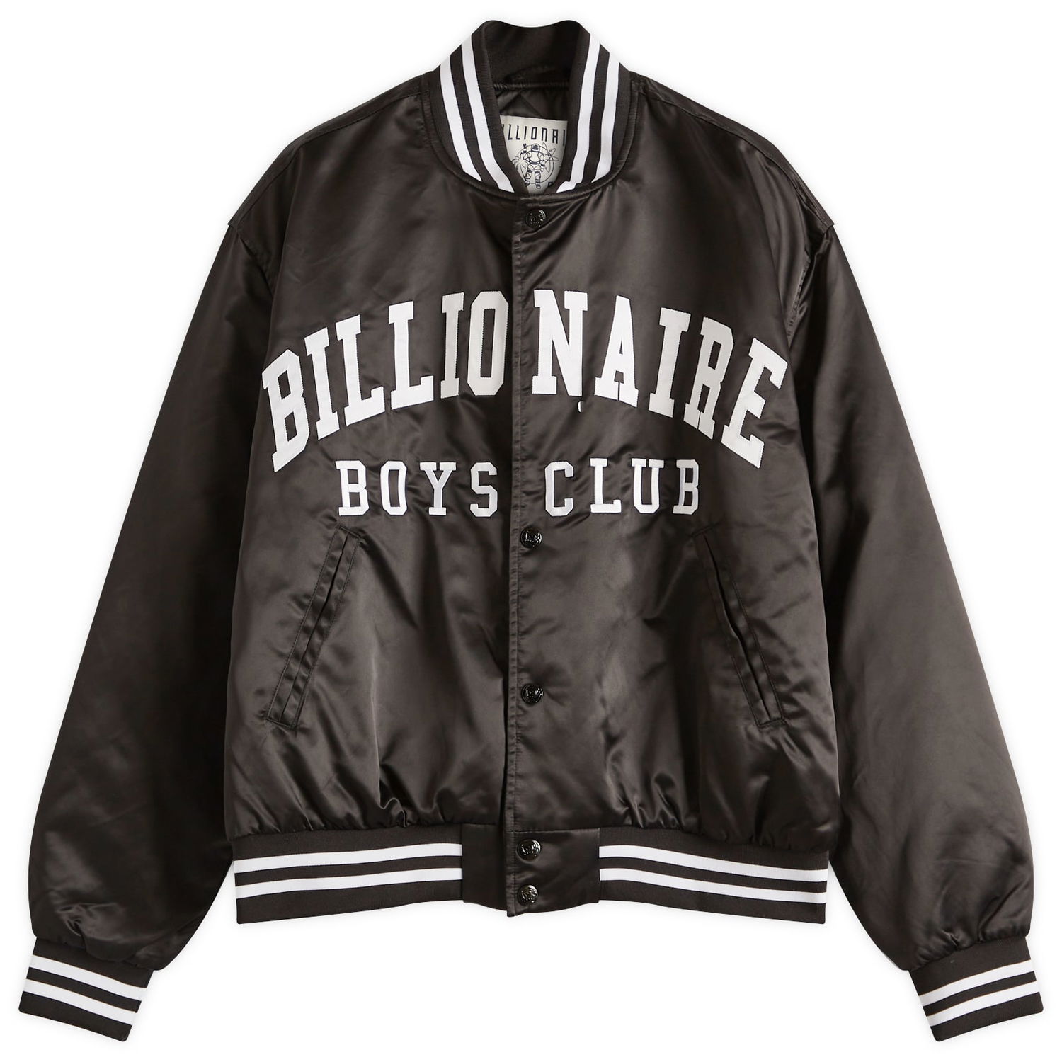 Яке бомбър BILLIONAIRE BOYS CLUB Satin Bomber Jacket, Size Large Черно | B25102-BLK, 0