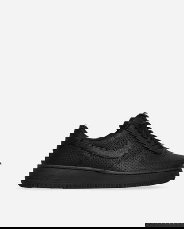Кецове и обувки Nike Air Force 1 Low SP Triple Black Perforated Черно | HF8189-001, 1