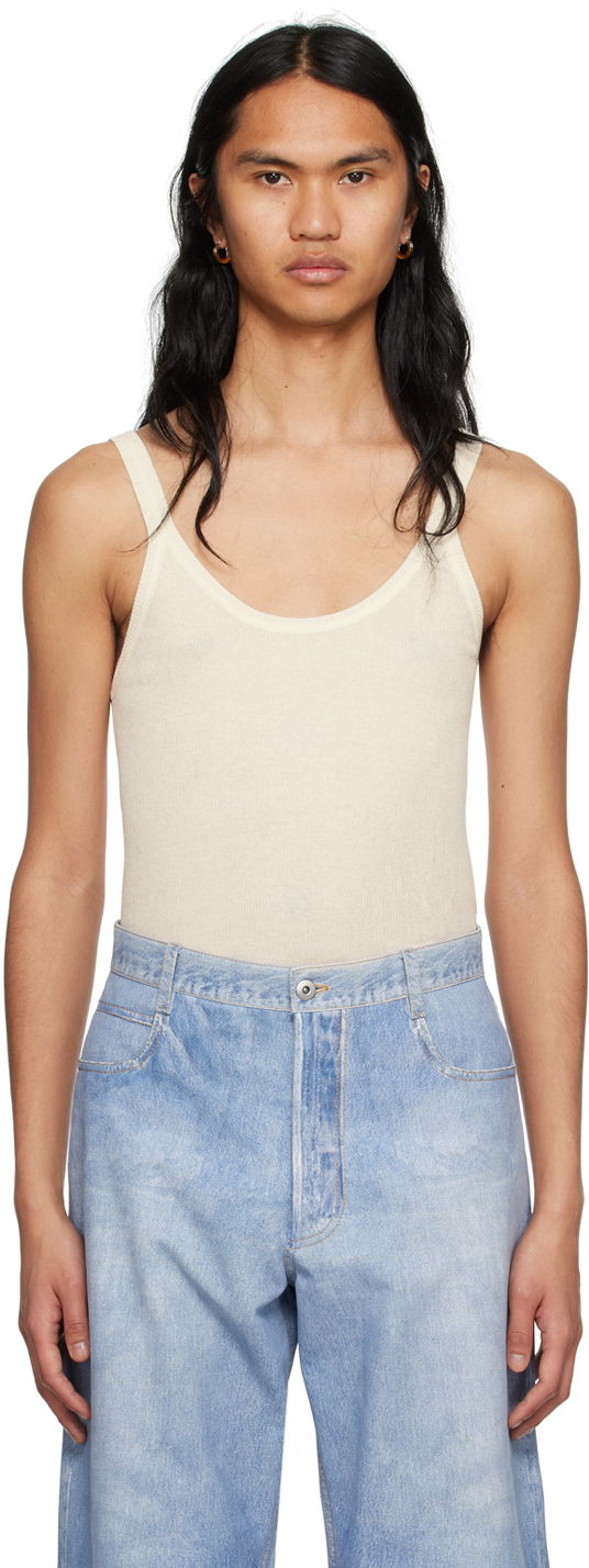 Потник Bottega Veneta Slim-Fit Tank Top Бяло | 740415 V2R70, 0