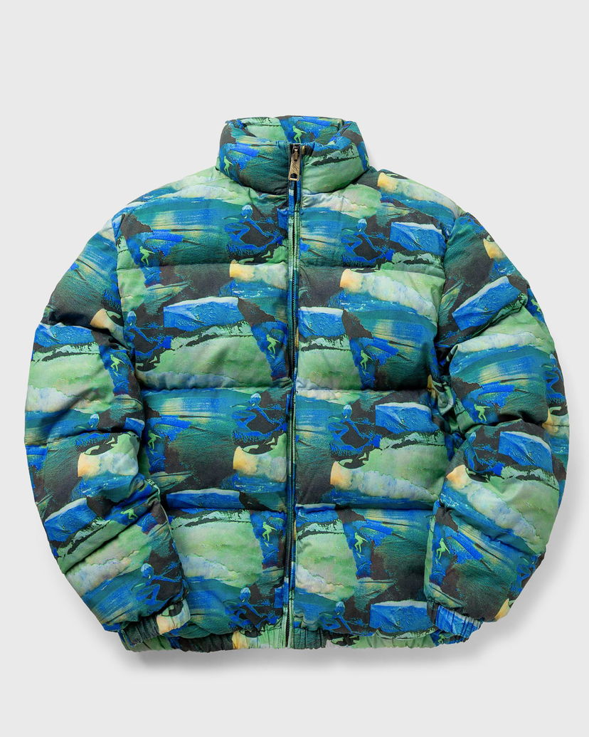 Пухо яке ERL Printed Quilted Puffer Jacket Синьо | ERL06C002