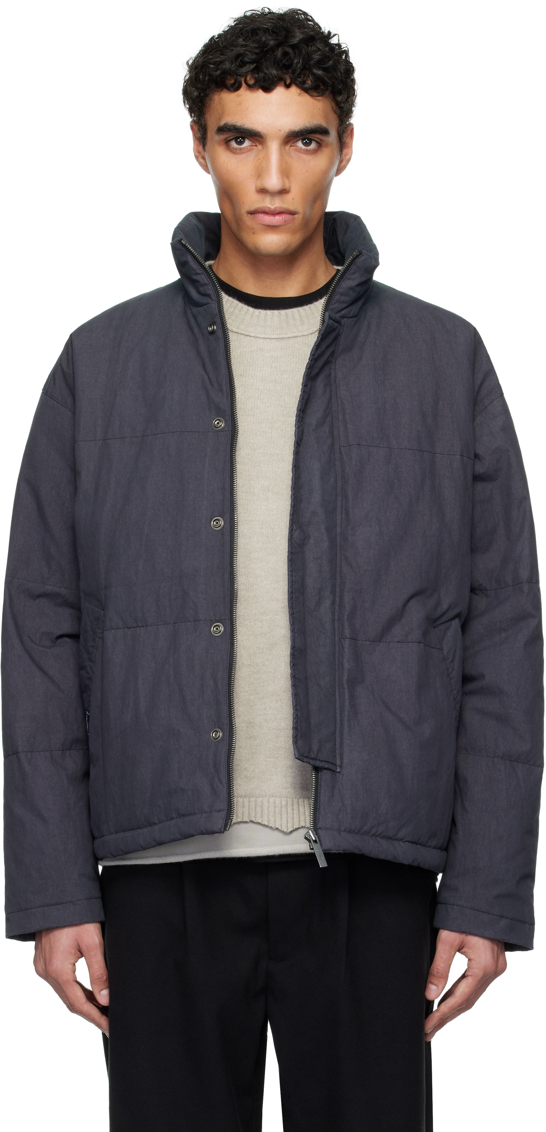 Izzue Indigo-Dyed Down Jacket, 0