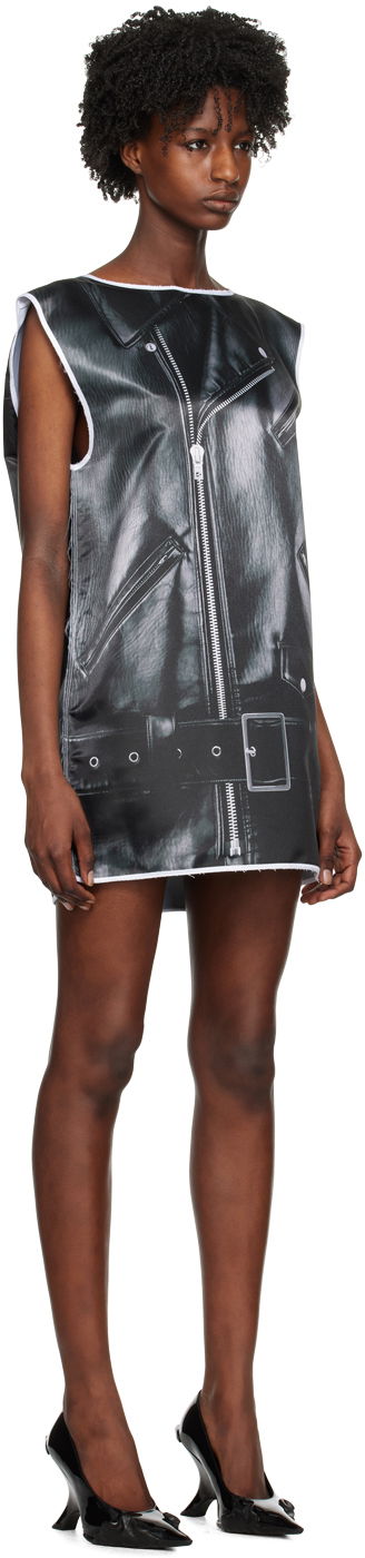 Pокля We11done Graphic Print Mini Dress Черно | WD-BL1-23-206-U-BK, 1