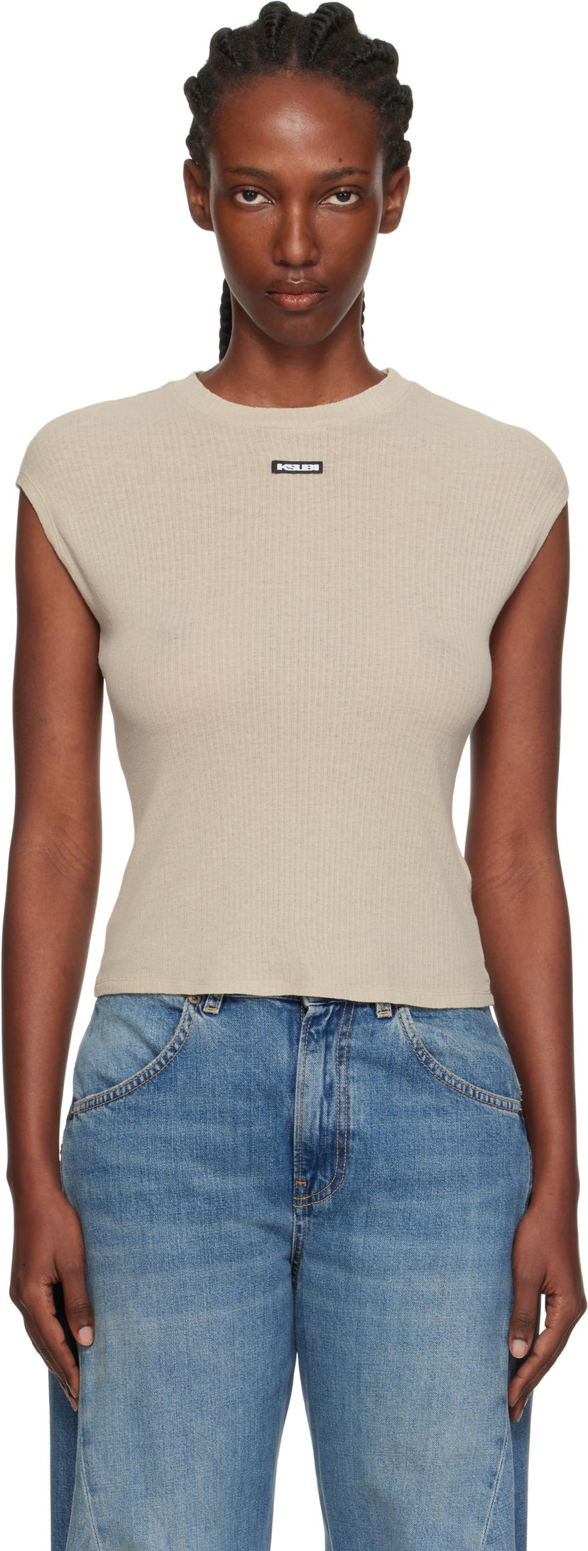 Тениска Ksubi Ksubi Staple Short Sleeve T-Shirt Бежово | WPF25TE014