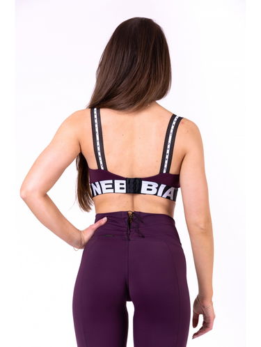 Сутиен NEBBIA Airy Straps Sport Bra Лилаво | 693-BURGUNDY, 1