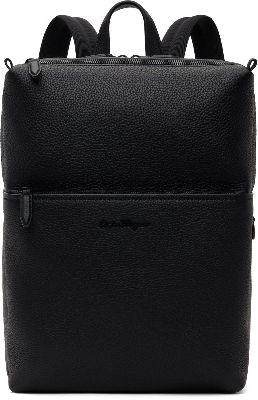 Раница FERRAGAMO Calfskin Backpack Черно | 749662