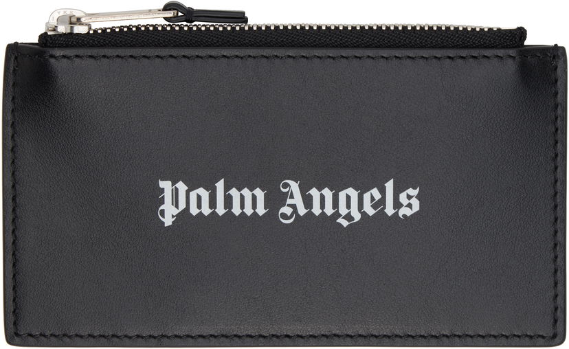 Портфейл Palm Angels Classic Logo Zip Card Holder Черно | PMND018F24LEA0011001