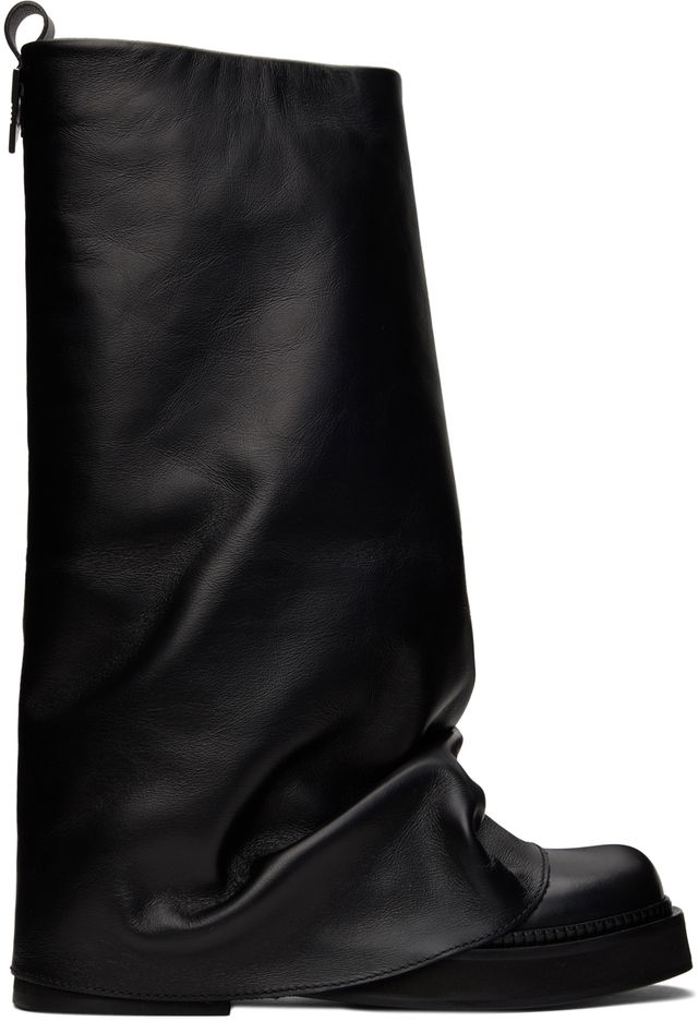 Attico Robin Slouch Leather Combat Boots