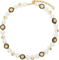Casablanca Spoke Wheel Pearl Necklace