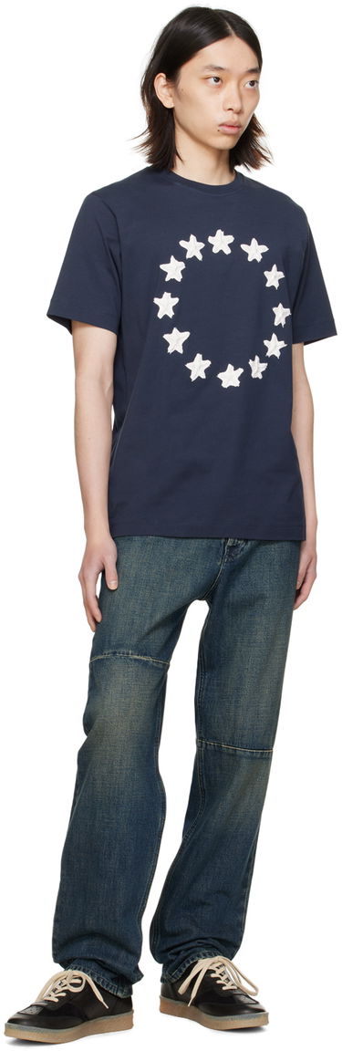 Тениска Études Études Wonder Painted Stars T-Shirt Тъмно синьо | E24MM110A00744, 3