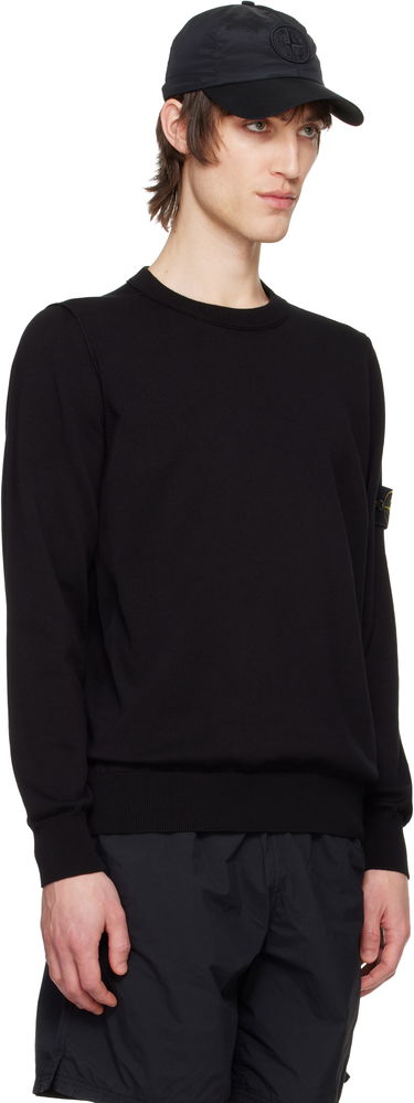 Пуловер Stone Island Stone Island Organic Cotton Crewneck Sweater Черно | K1S15 5100053 S00B2, 1