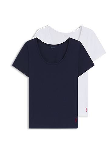 Тениска BOSS Two-Pack Stretch Cotton T-Shirts Бяло | 50545688