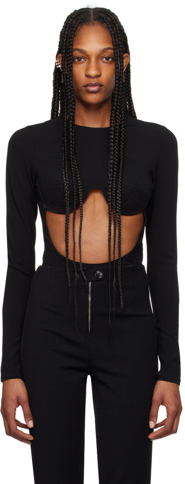 боди Jean Paul Gaultier Gaultier Cone Bra Bodysuit Черно | 24/25-F-BD017-J053-00, 0